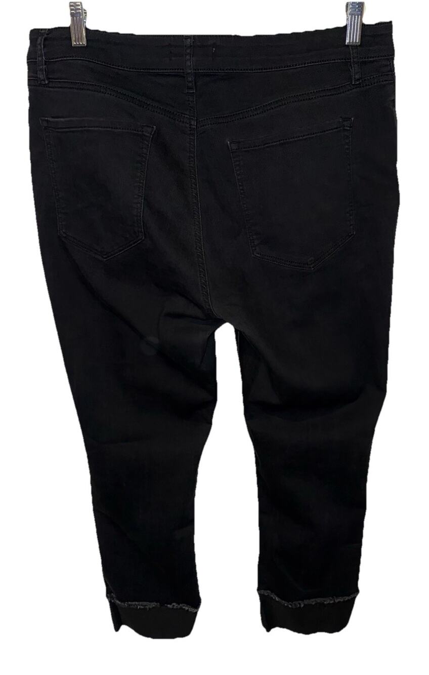 Loft Women's Black Curvy & Straight Cuffed Jeans*Size 14